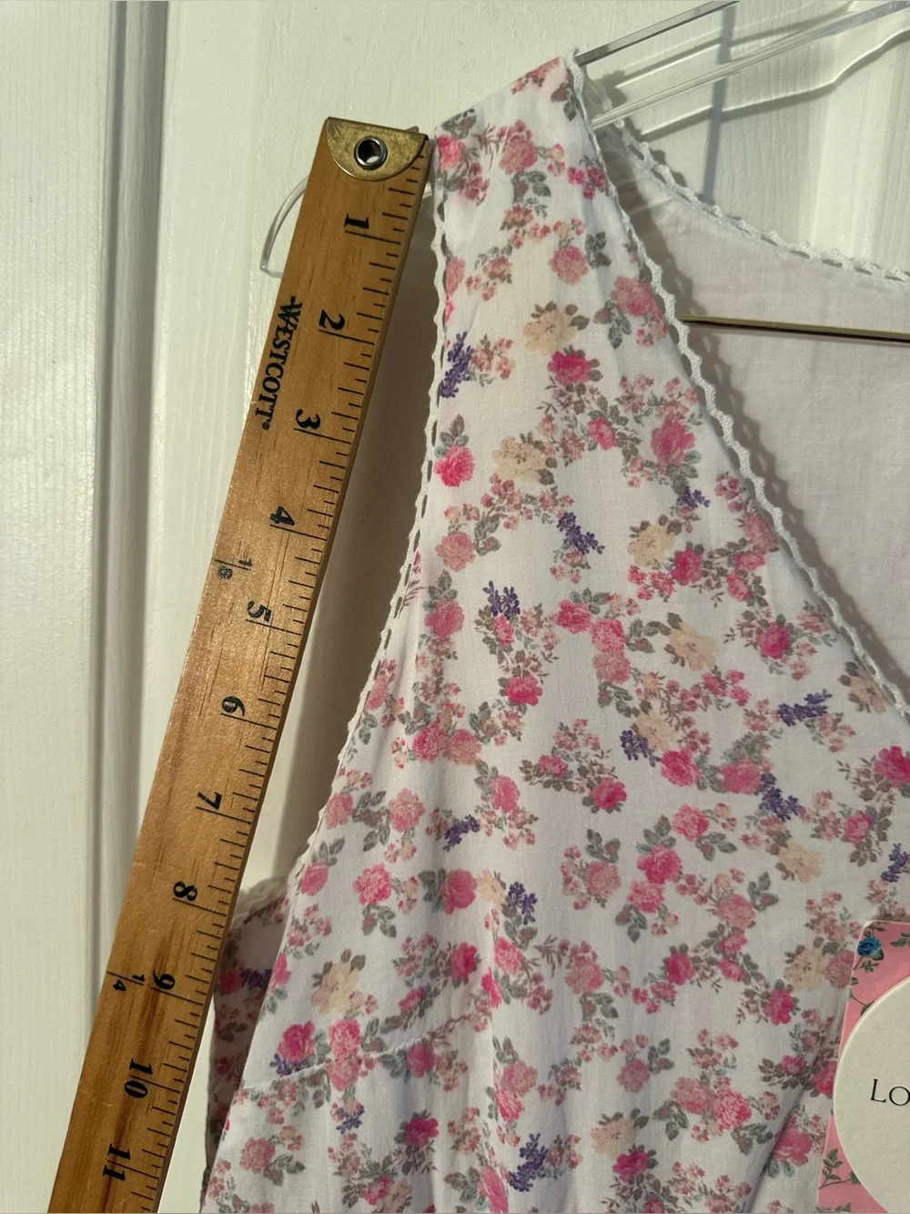 LoveShackFancy X Target M Romantic Pastoral Camille Pink Floral Tiered Mid Dress - Picture 12 of 15